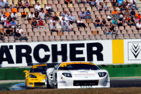 Nicki Thiim's debut i ADAC GT Masters, med en Ford GT 40 på Hockenheim.
(Foto: Christian Reinsch)